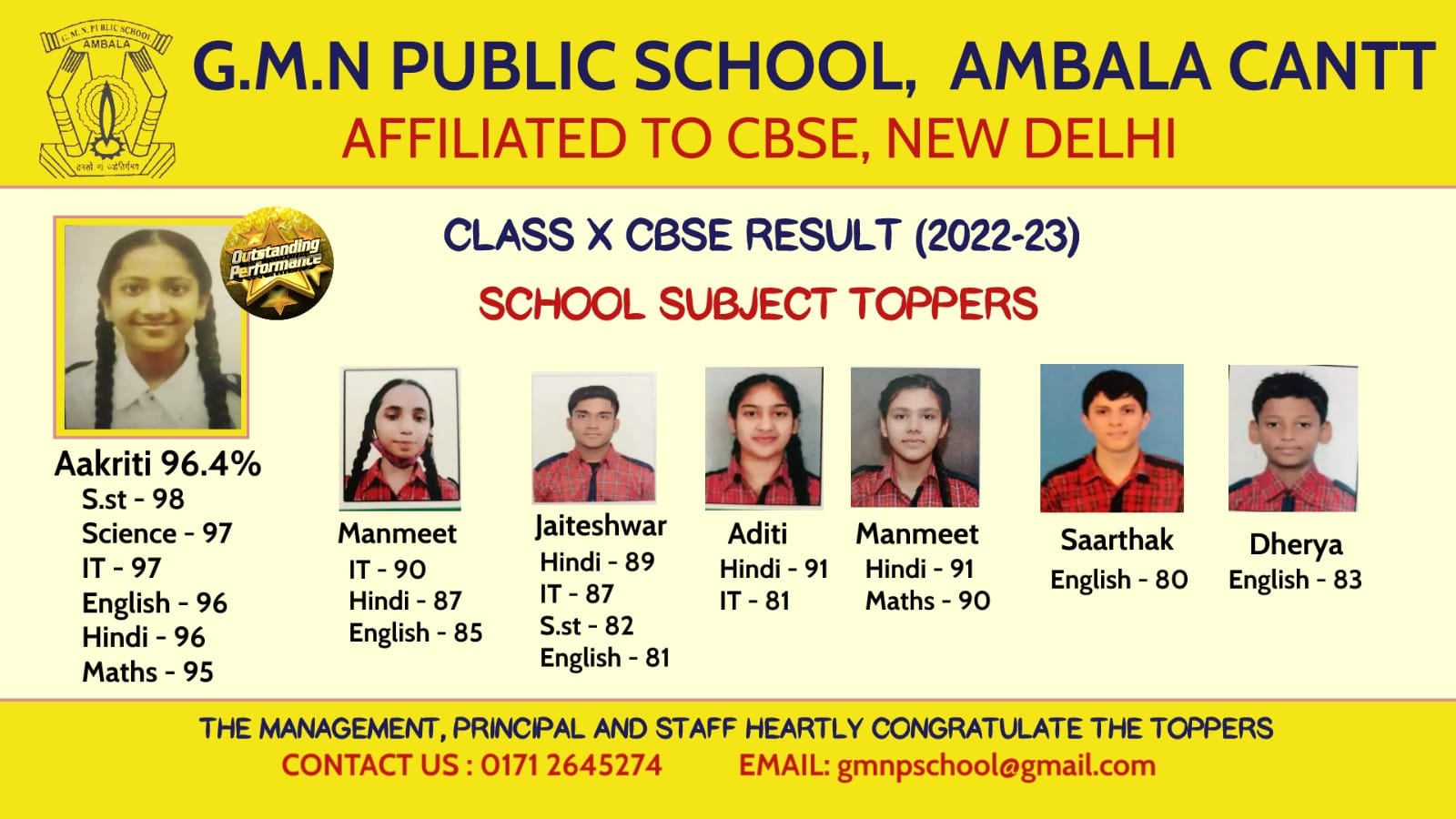 Congratulations ðŸŽŠ to all our 10th class students for their outstanding performance 