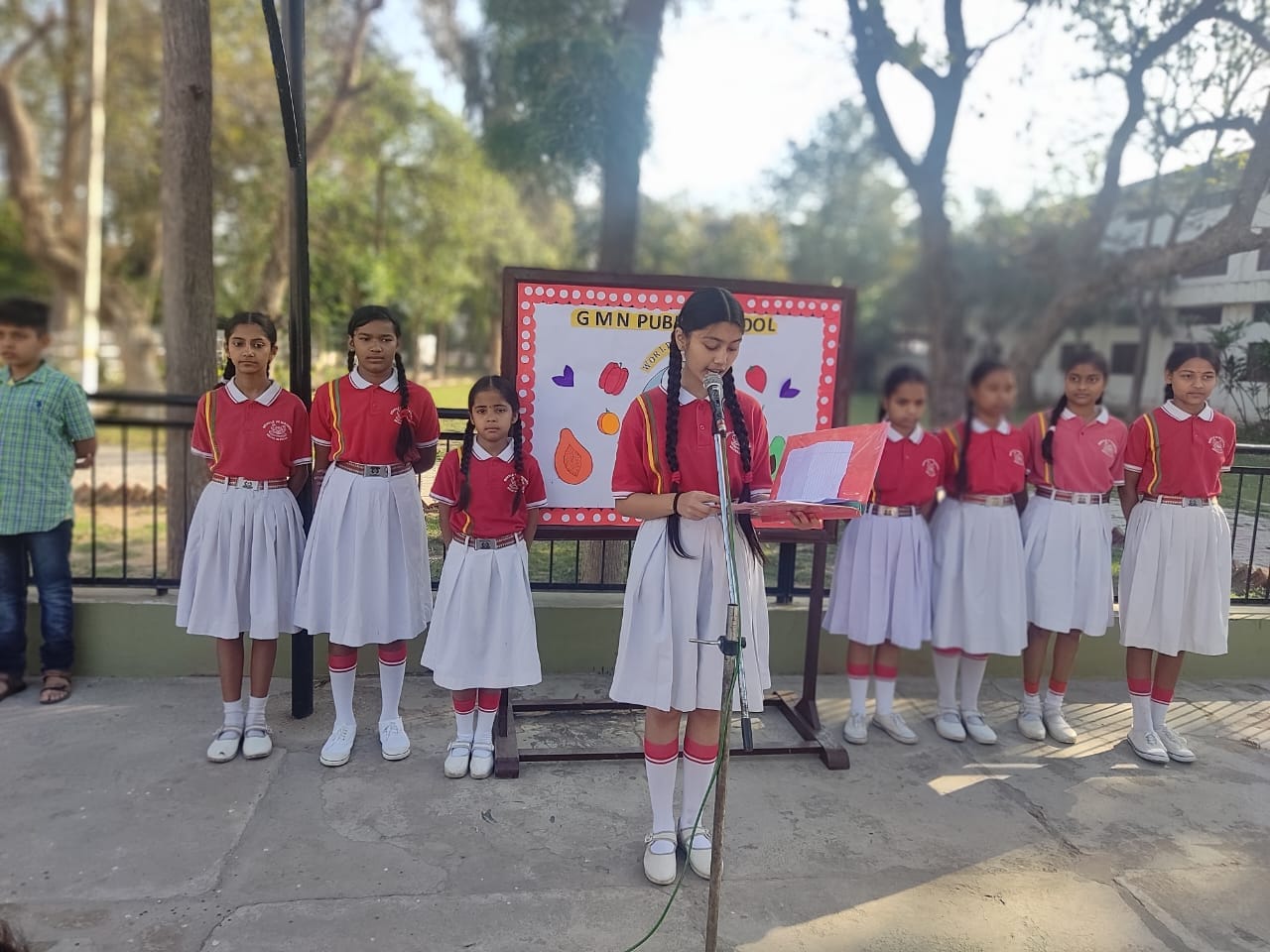 To observe the World Health Day, the competition on the theme *"Healthy Platter, Eat Smarter"*  was organized for the classes 1st to 5th on 6th April, 2024 in G.M.N. Public School