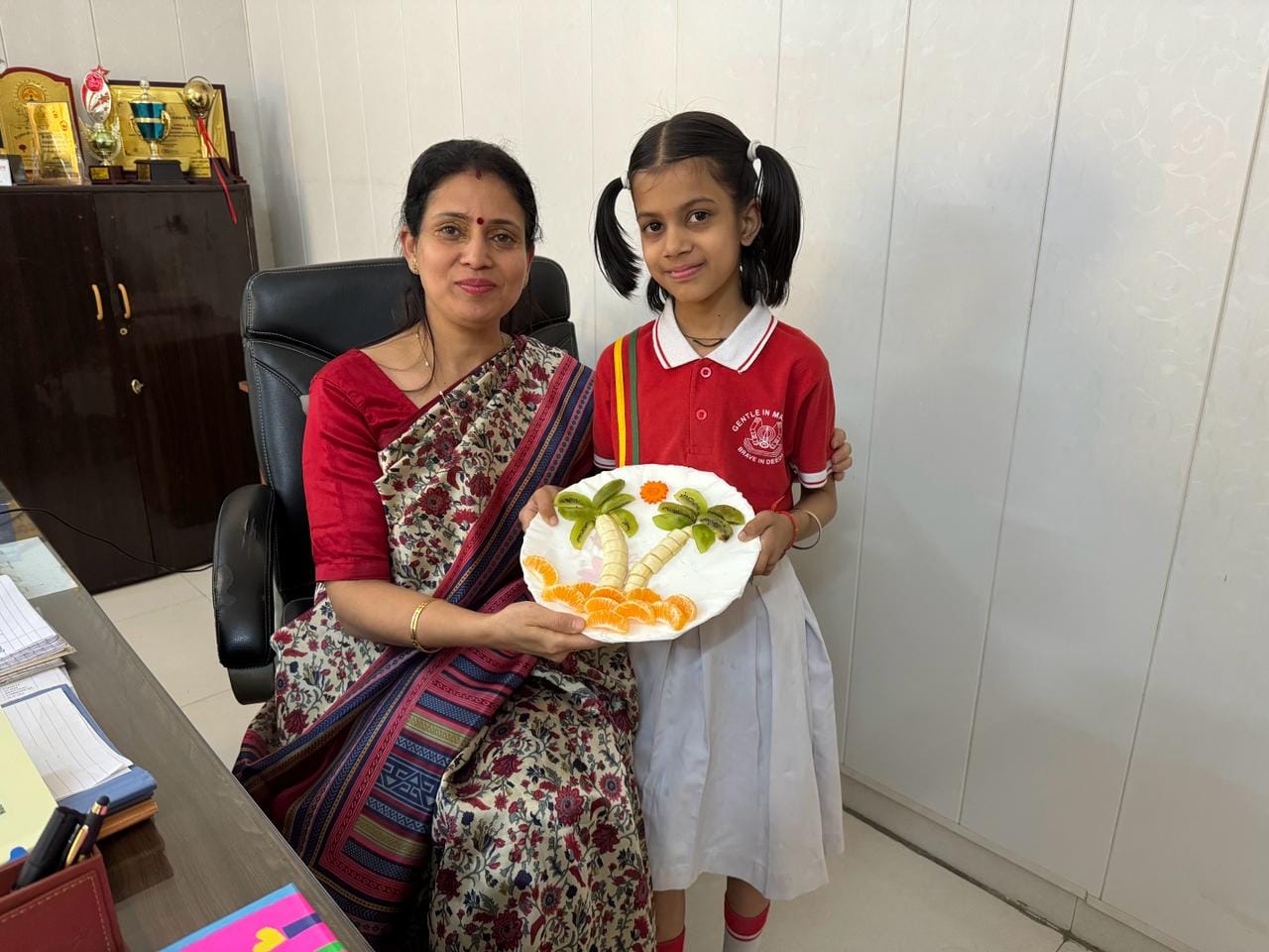 To observe the World Health Day, the competition on the theme *"Healthy Platter, Eat Smarter"*  was organized for the classes 1st to 5th on 6th April, 2024 in G.M.N. Public School