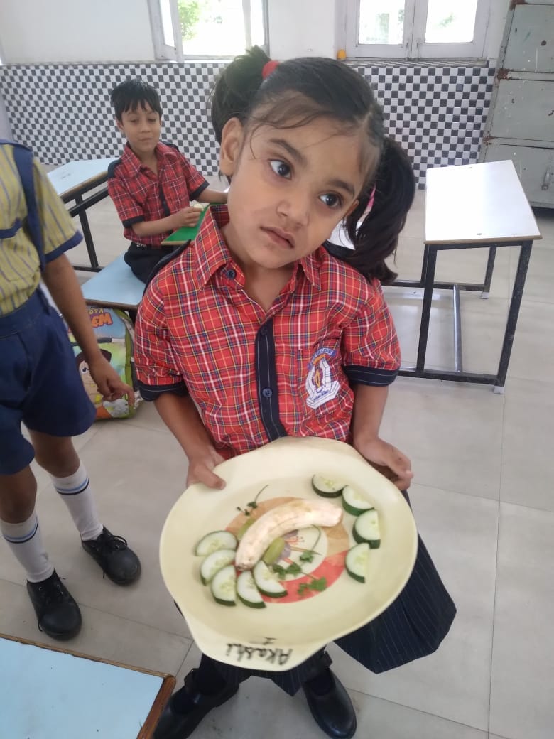 To observe the World Health Day, the competition on the theme *"Healthy Platter, Eat Smarter"*  was organized for the classes 1st to 5th on 6th April, 2024 in G.M.N. Public School