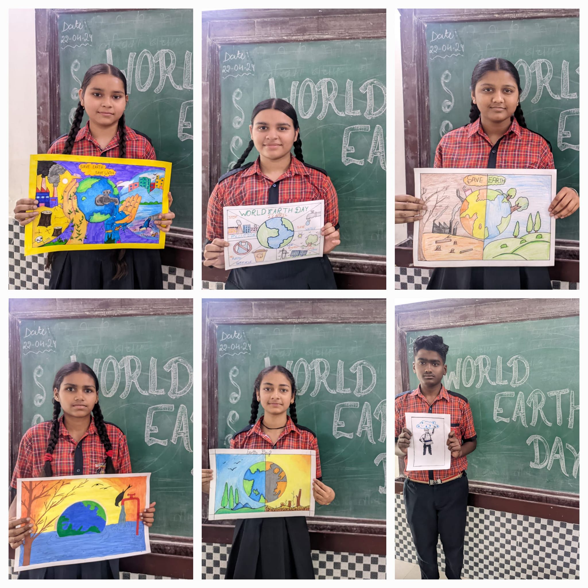 On 22nd April 2024 , GMN Public School has organized Painting and Craft Making Competition (Kabaad Se Jugaad) for the classes 6th to 10th on the occasion of World Earth Day.