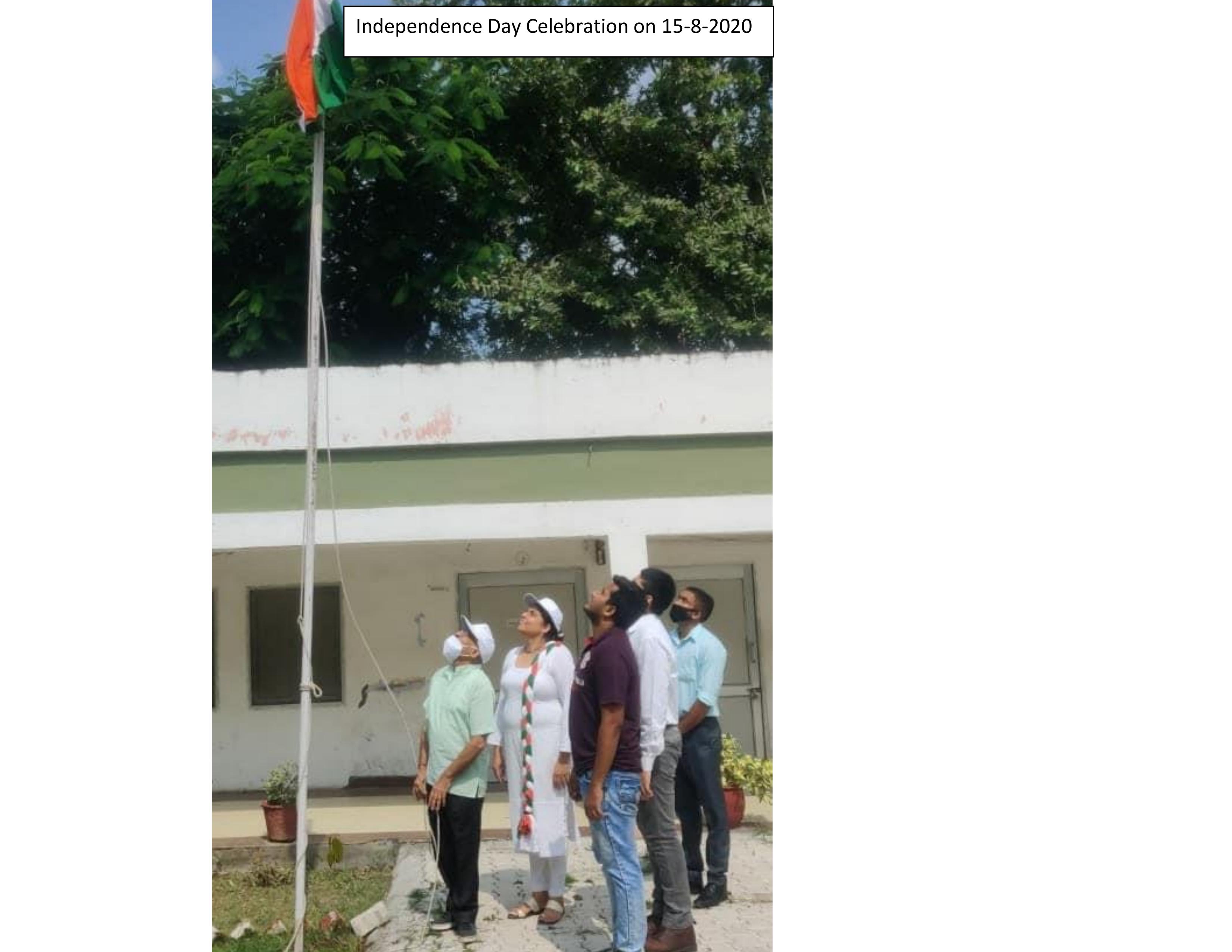 Independence Day Celebrated on 15-8-2020